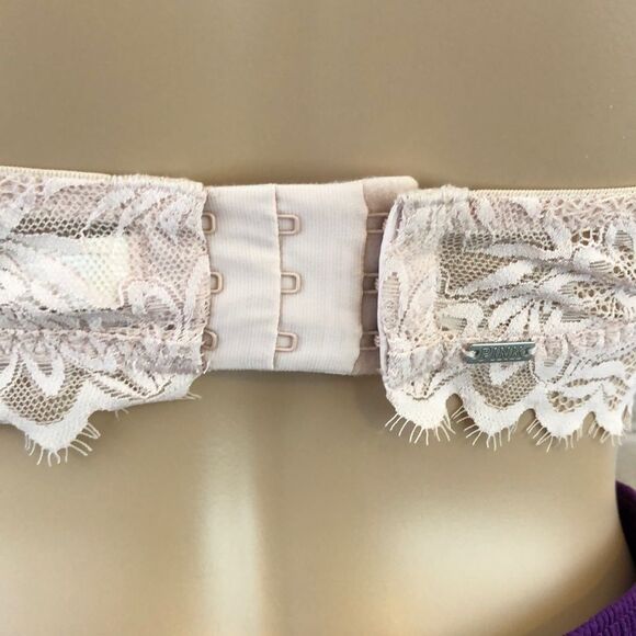 PINK Victoria's Secret Lightly Lined Bralette Pink Floral Small S - Picture 8 of 14